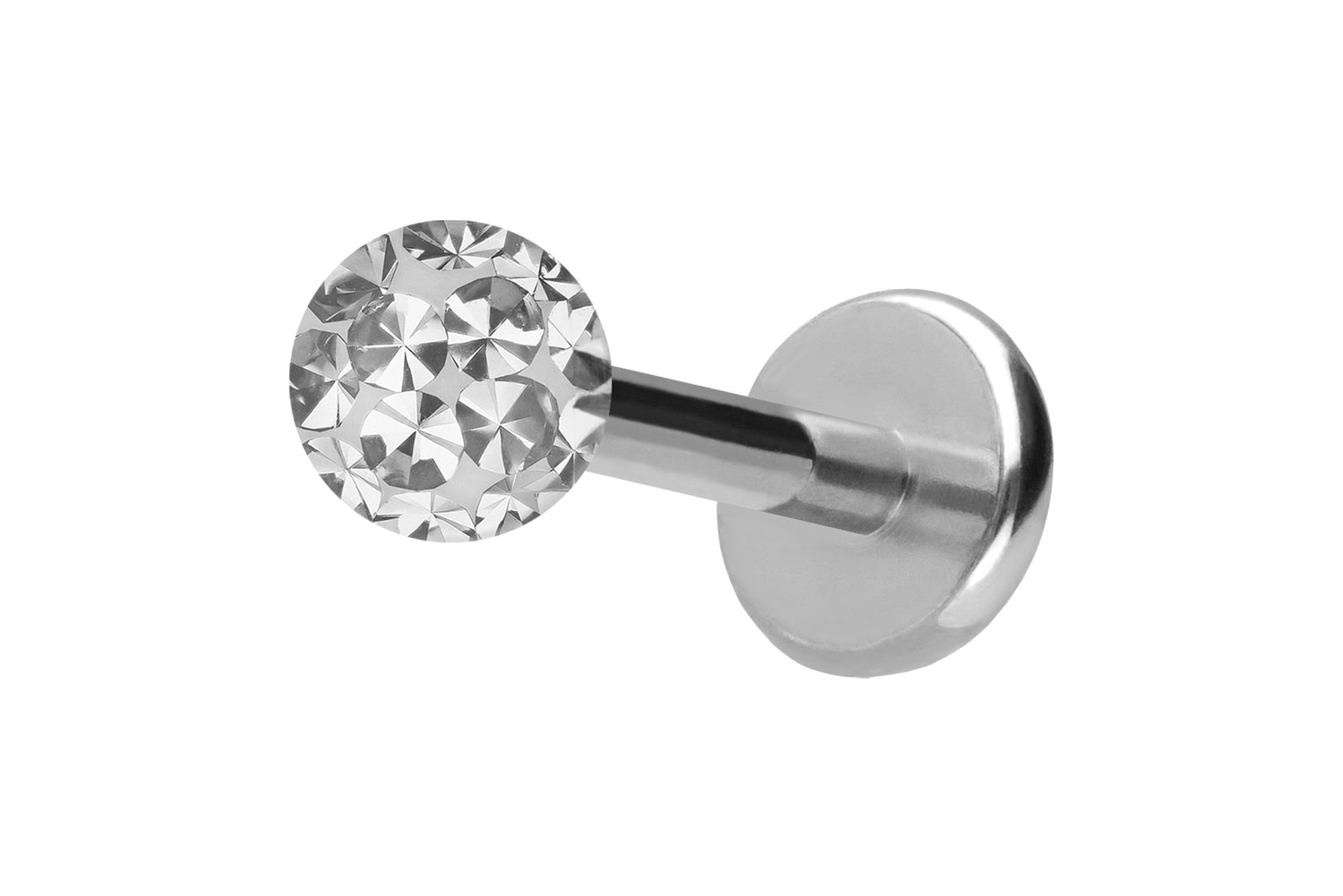 Titan Labret Piercing mit Push Fit EPOXY-KUGEL